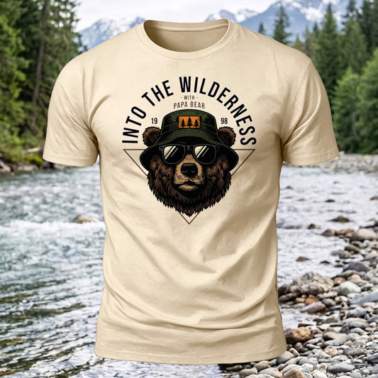 Papa Bear Printed Short Sleeve T-Shirt