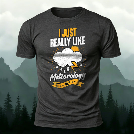 Soft Cotton Like Meteorology Funny Print Casual T‑Shirt