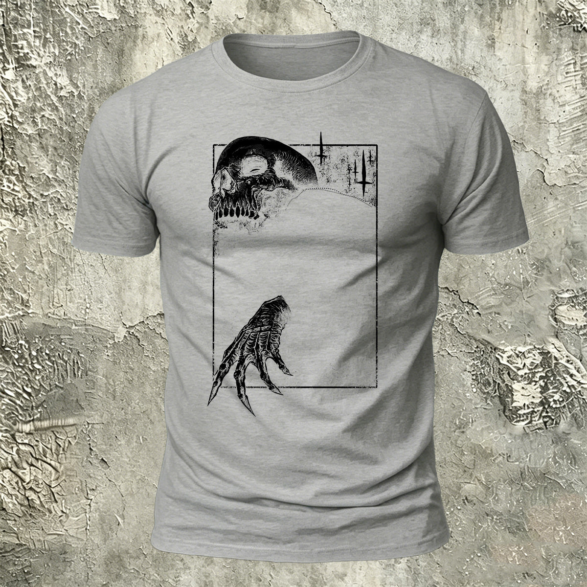 Dark Skull Print Casual 100% Cotton T-Shirt