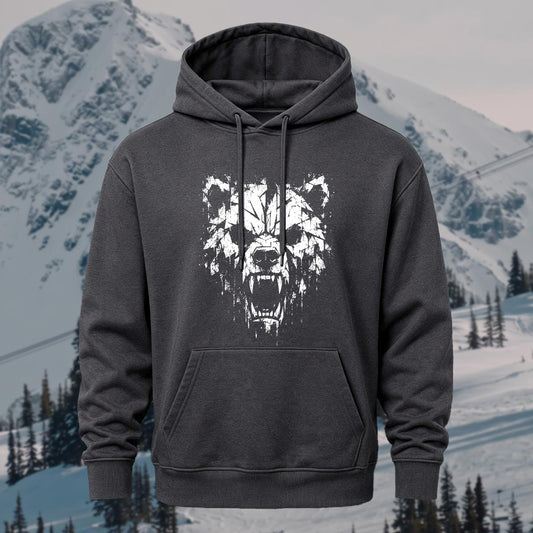 Roaring Bear Printed Hoodie Sweatshirt