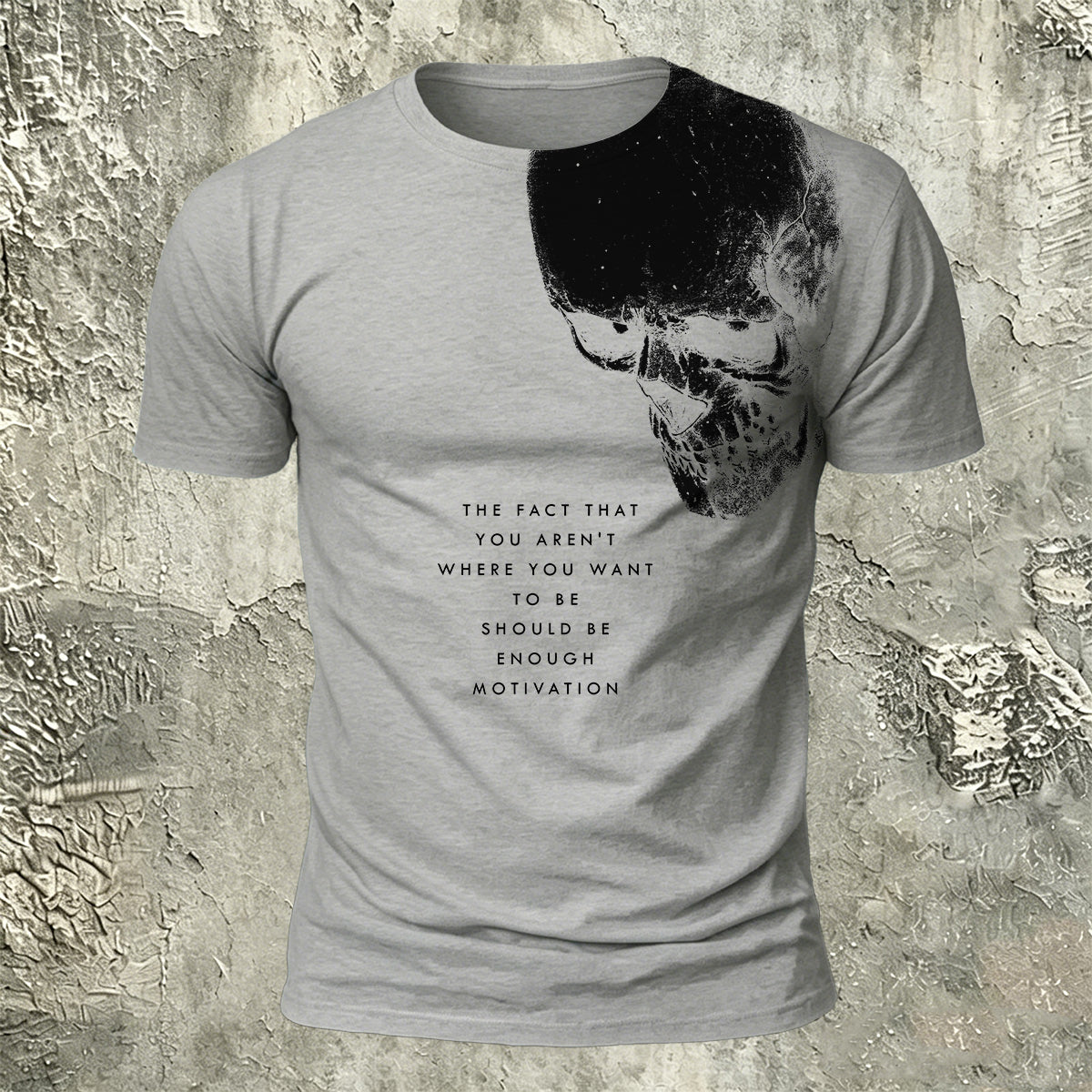 Skull Letter Print Personalized Casual Tee