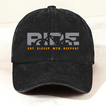 Ride Print Distressed Baseball Cap