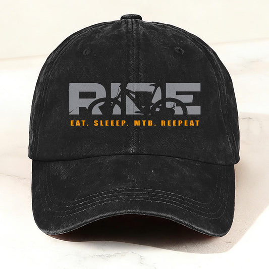 Ride Print Distressed Baseball Cap