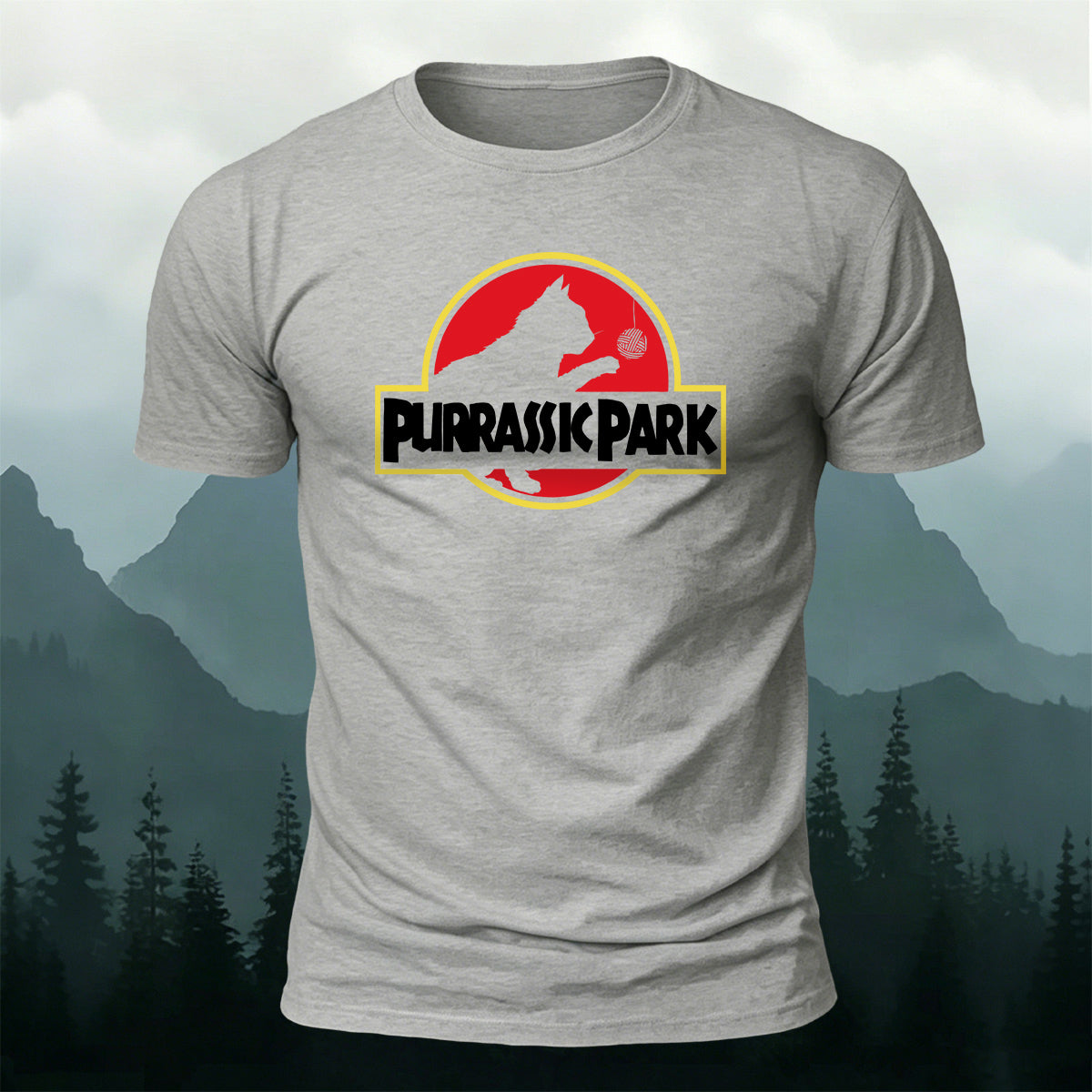 Combed Cotton Purrassk Park Crew Neck T-Shirt