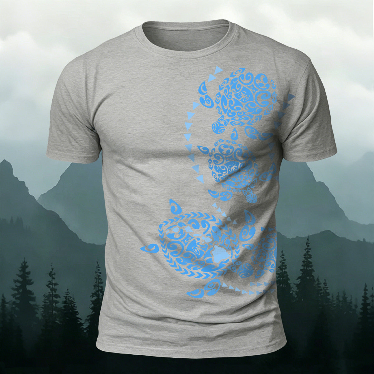Geometric Turtle Casual Premium Cotton T-Shirt