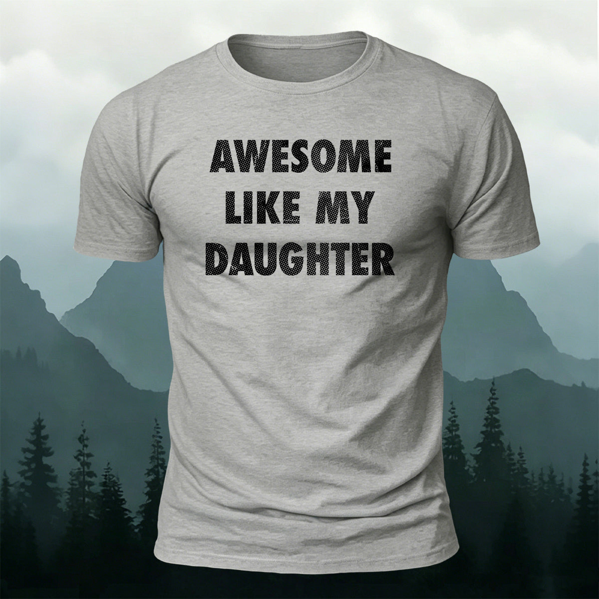 100% Cotton Father Love Text Graphic Casual T-Shirt