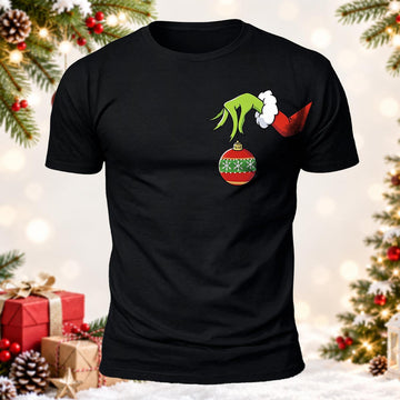 Green Monster Hand Christmas Ornament Printed Short Sleeve T-Shirt