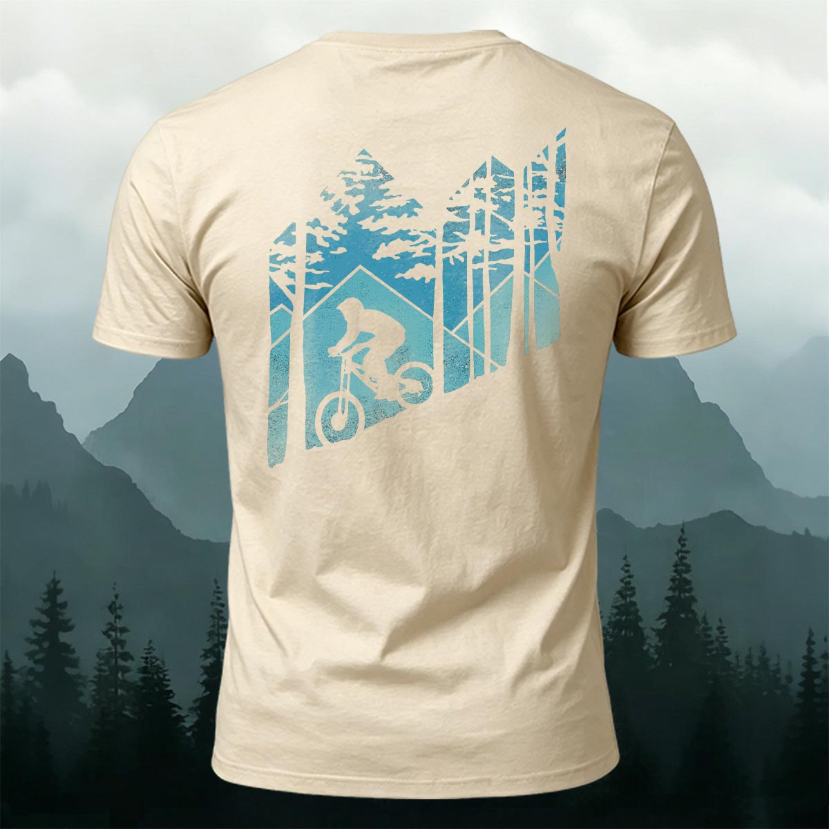 Casual Cycling Print Soft-Touch Cotton T-Shirt