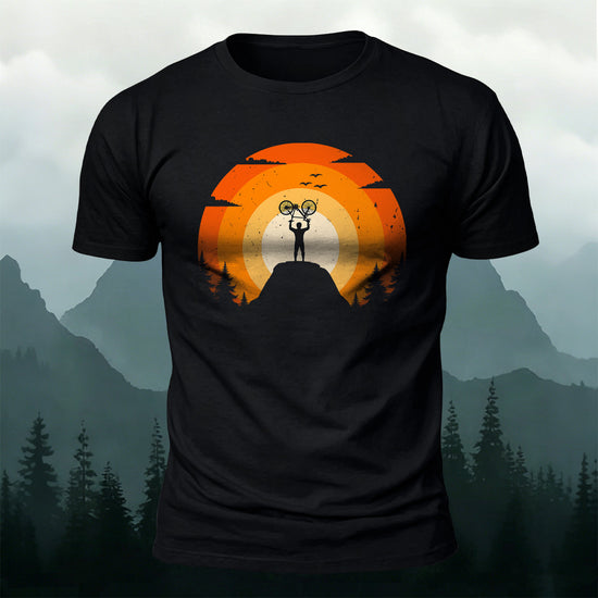 Outdoor Cycling Art Print 100% Cotton Comfort T-Shirt Black