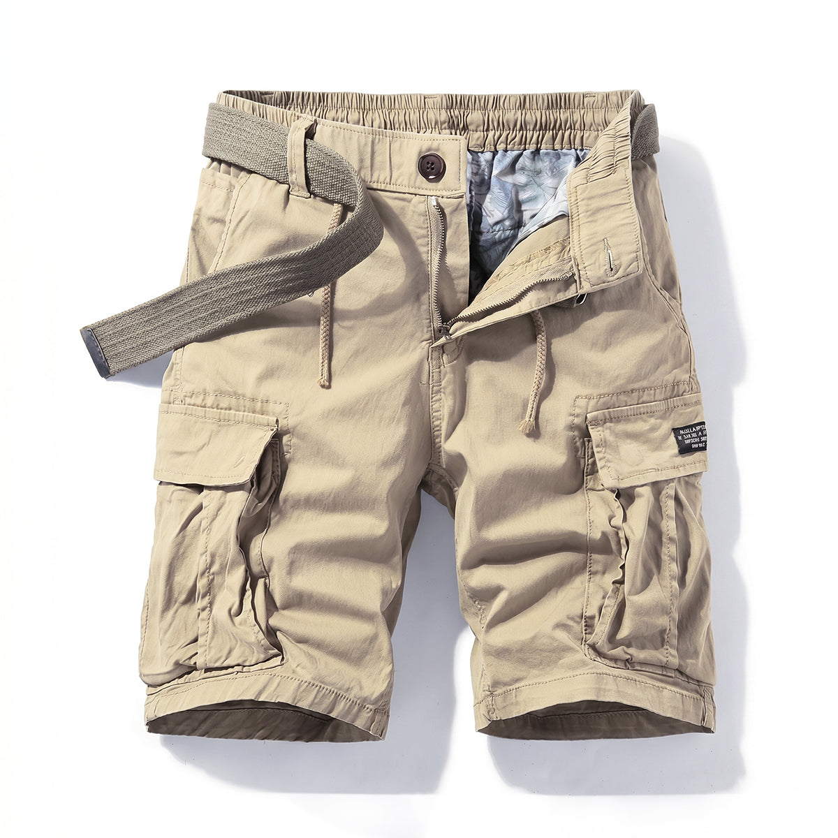 Multi-pocket Button-down Loose-fit Heavyweight 100% Cotton Shorts