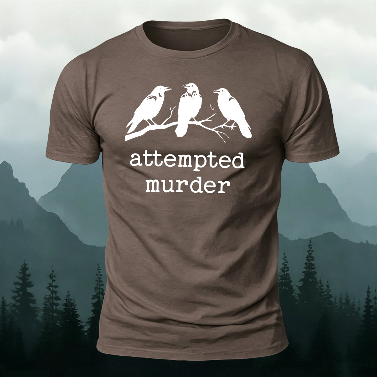 Bird print natural casual premium cotton T-shirt