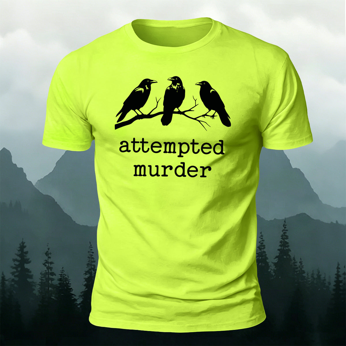 Bird print natural casual premium cotton T-shirt