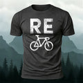 100% Cotton Vintage Cycling Pattern Casual T-Shirt