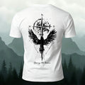 Phoenix Compass Print Casual Cotton T-Shirt