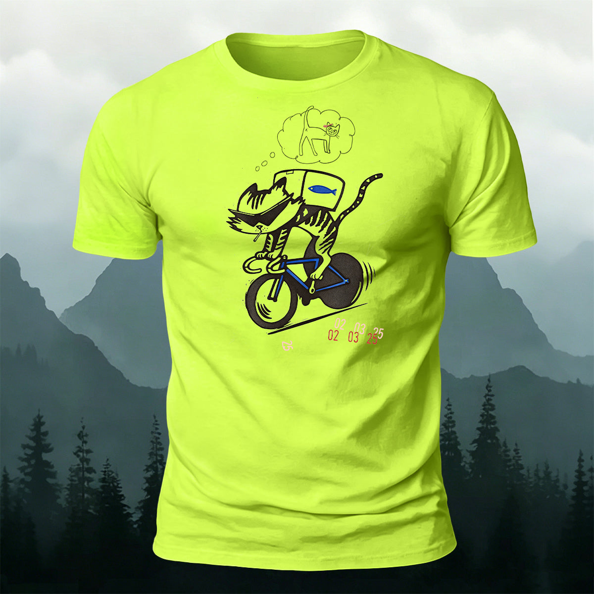 Falling in Love Cycling Series Printed Cotton T-Shirt