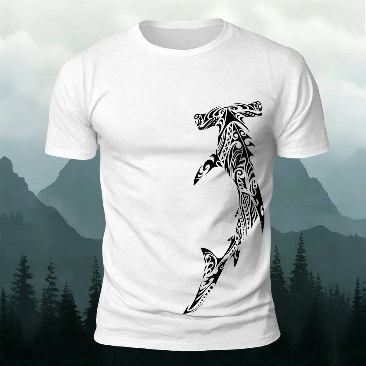 Tribal Hammerhead Shark Fashion Breathable Tee