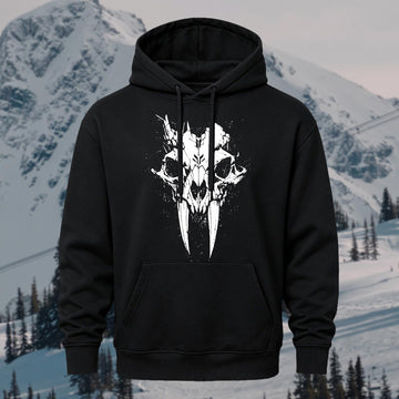 Saber-Toothed Bone Printed Hoodie Sweatshirt