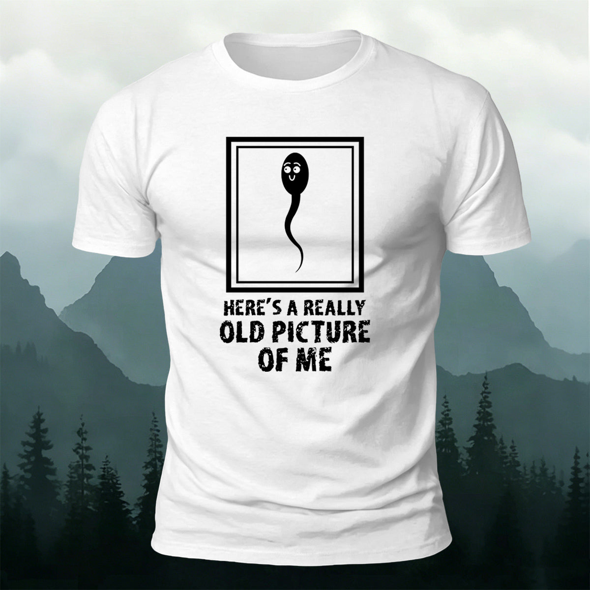 100% Cotton Tadpole Print Fun Casual T-Shirt