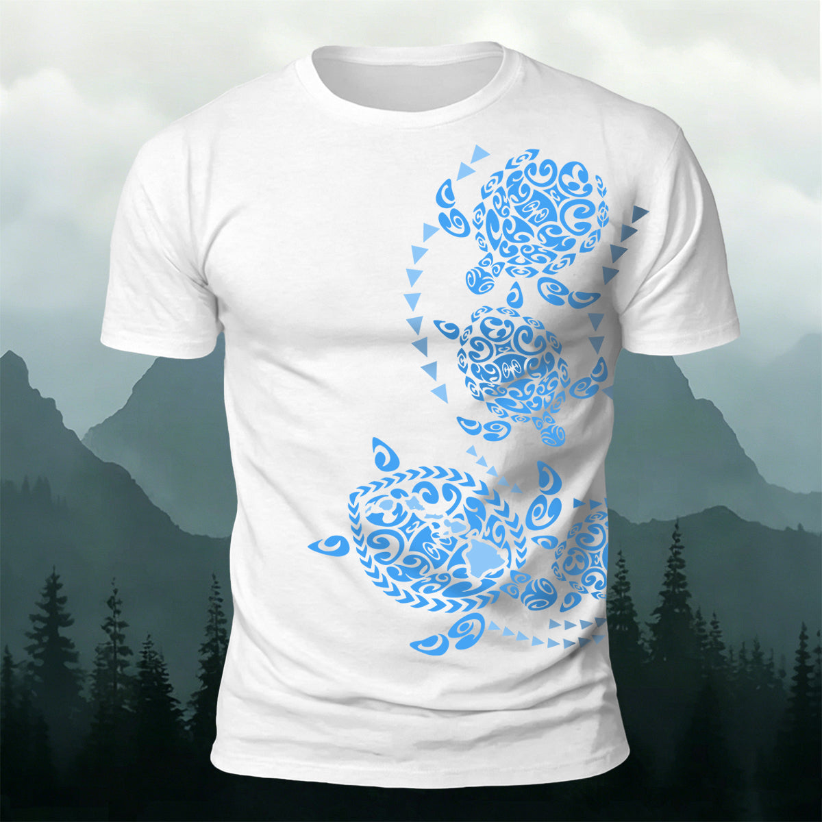 Geometric Turtle Casual Premium Cotton T-Shirt