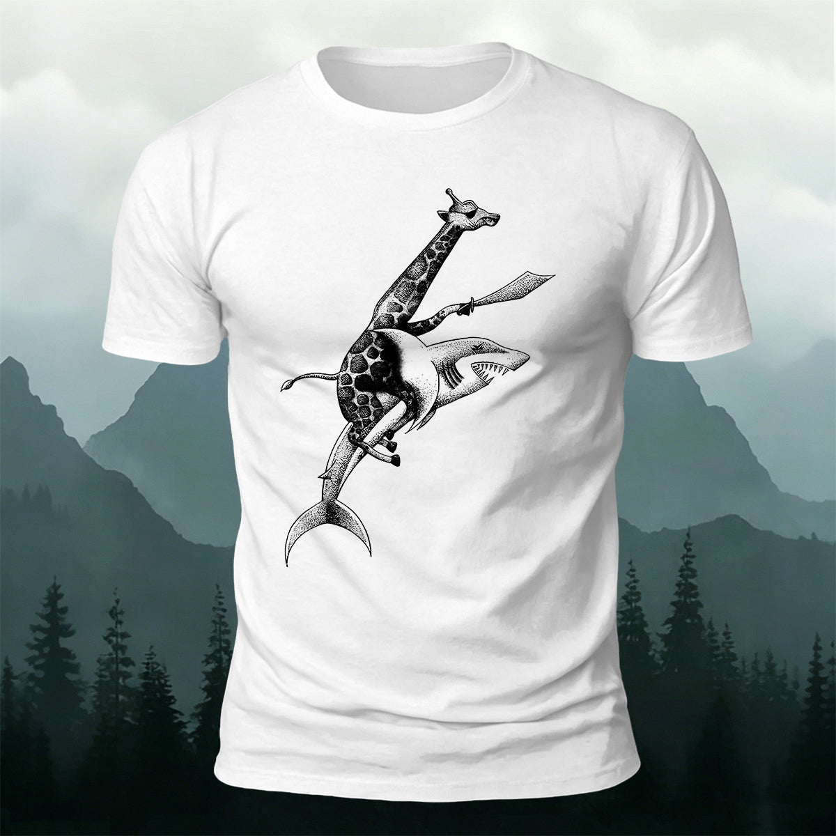 Creative Animal Prints Casual Cotton T-Shirt
