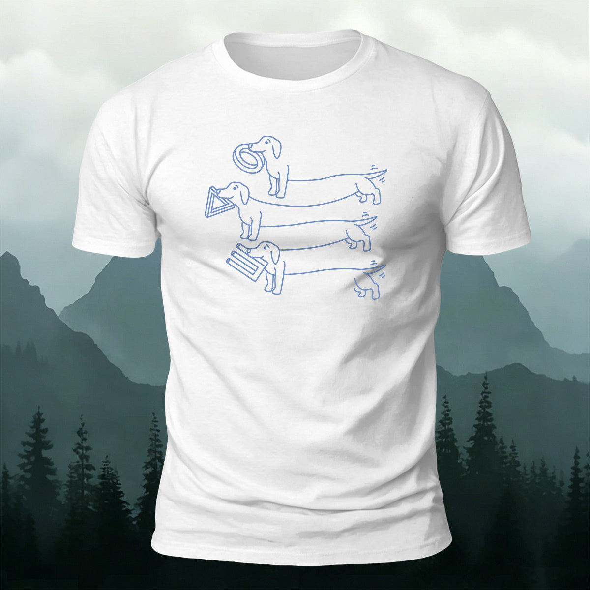 100% Cotton Cute Puppy Graphic Casual T-Shirt