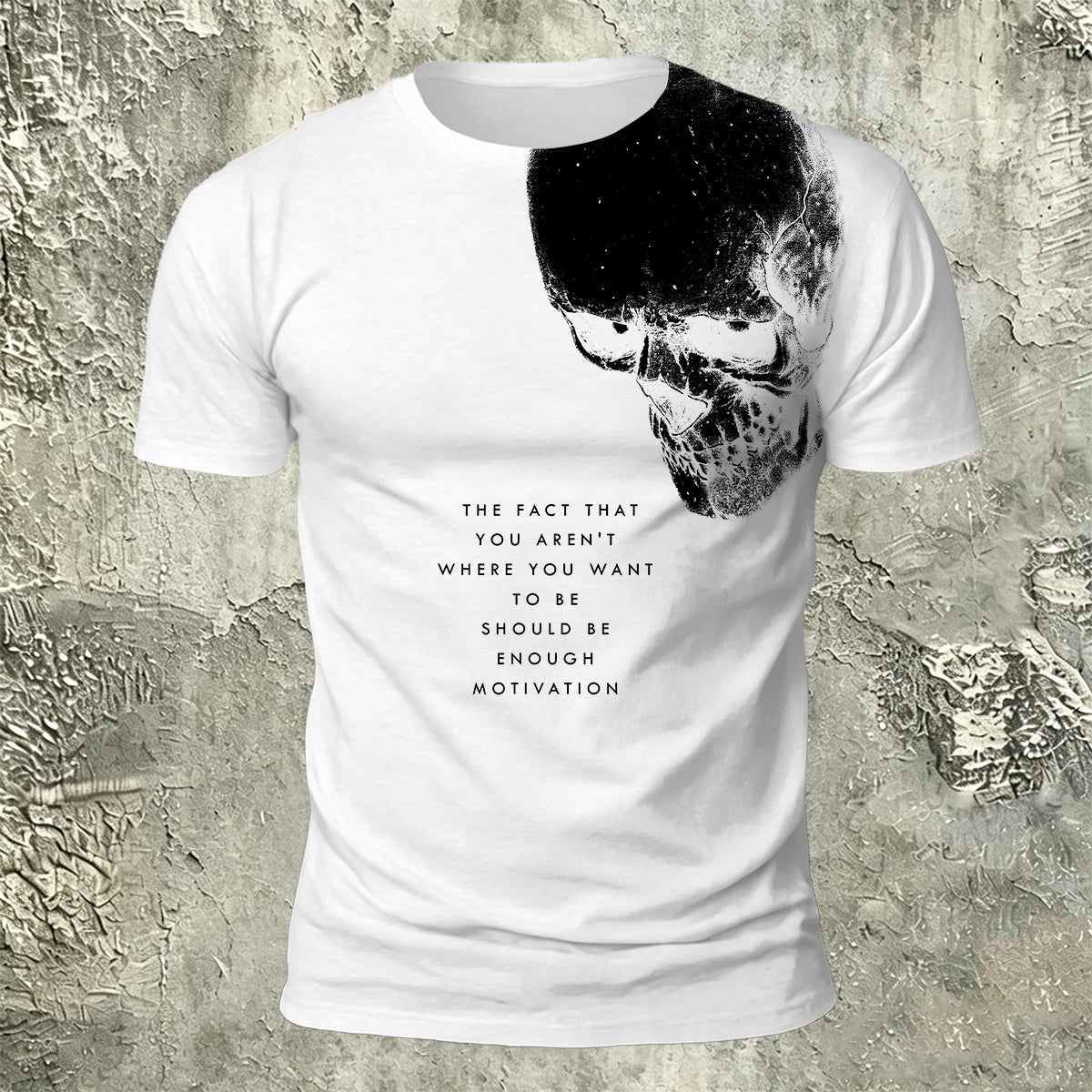 Skull Letter Print Personalized Casual Tee