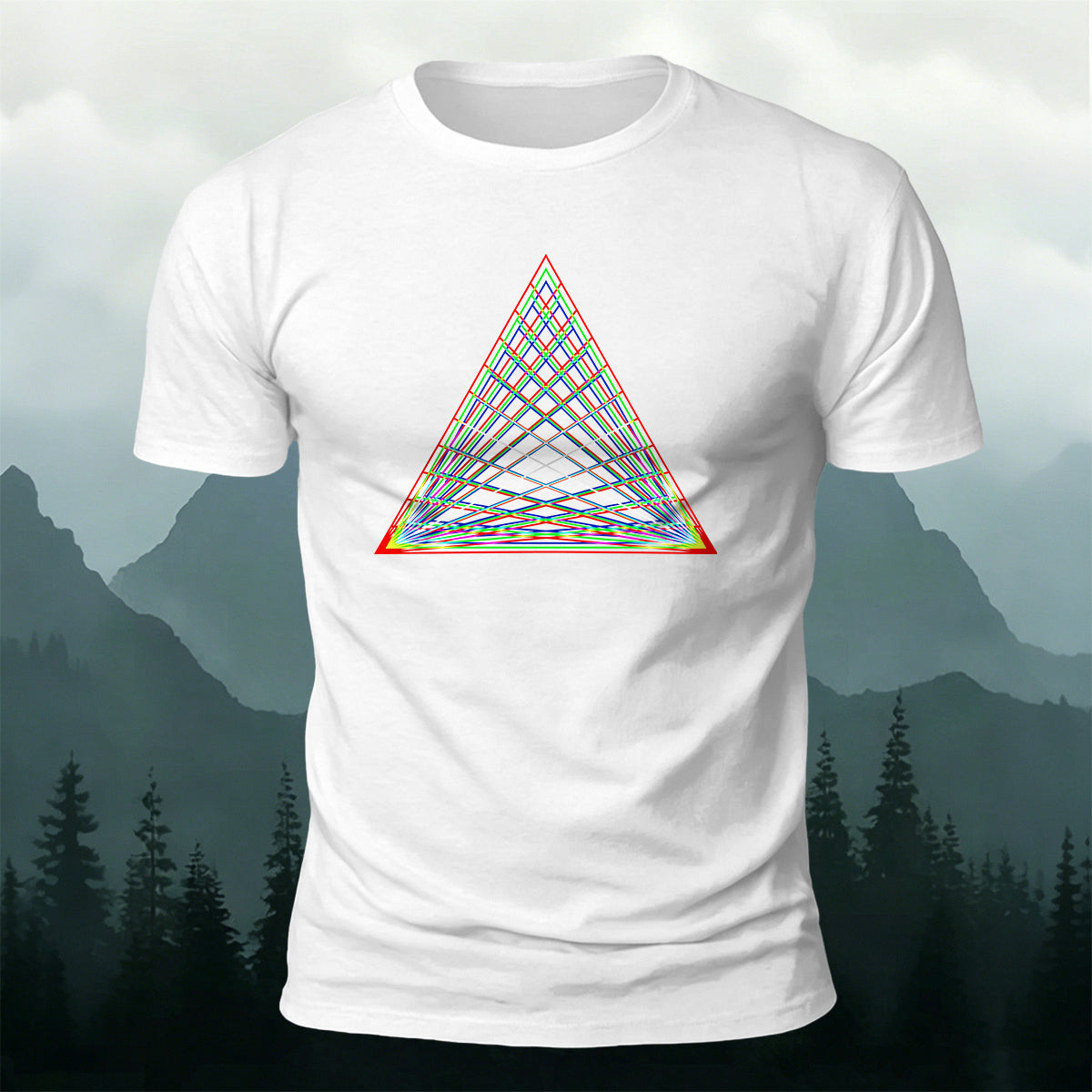 100% Cotton Abstract Geometric Simple Casual T-Shirt