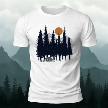 Outdoor Camping Print Breathable Comfortable Tee