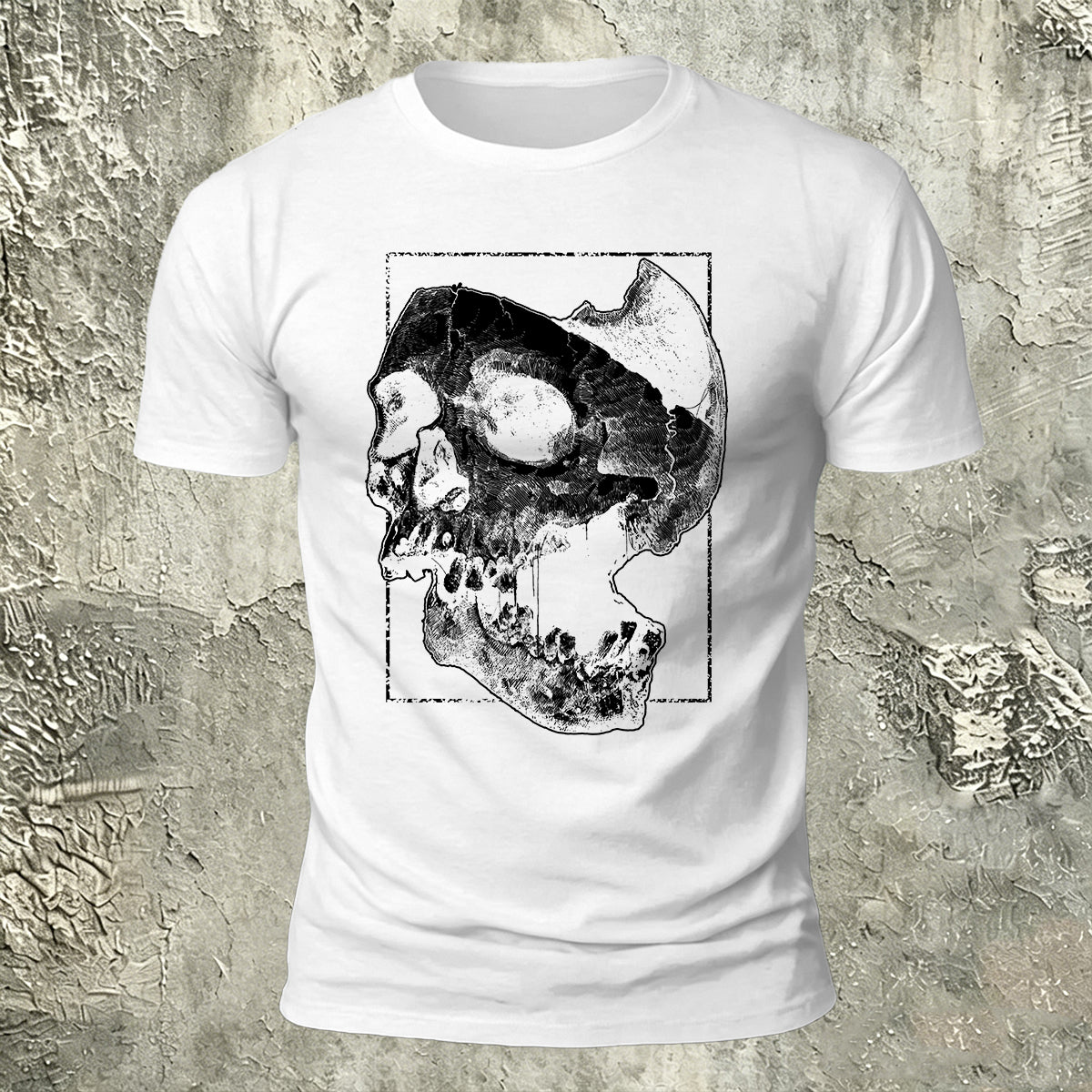 Skull Print Dark Casual Breathable T-Shirt