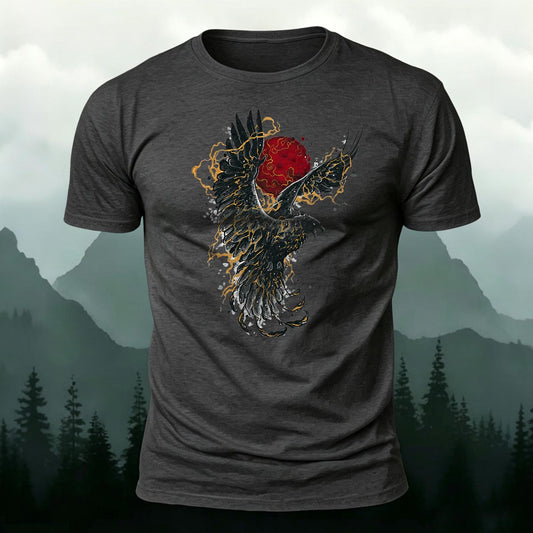 Combed Cotton Mythic Raven Graphic Tee
