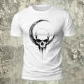 Moon Skull Print Casual 100% Cotton T-Shirt