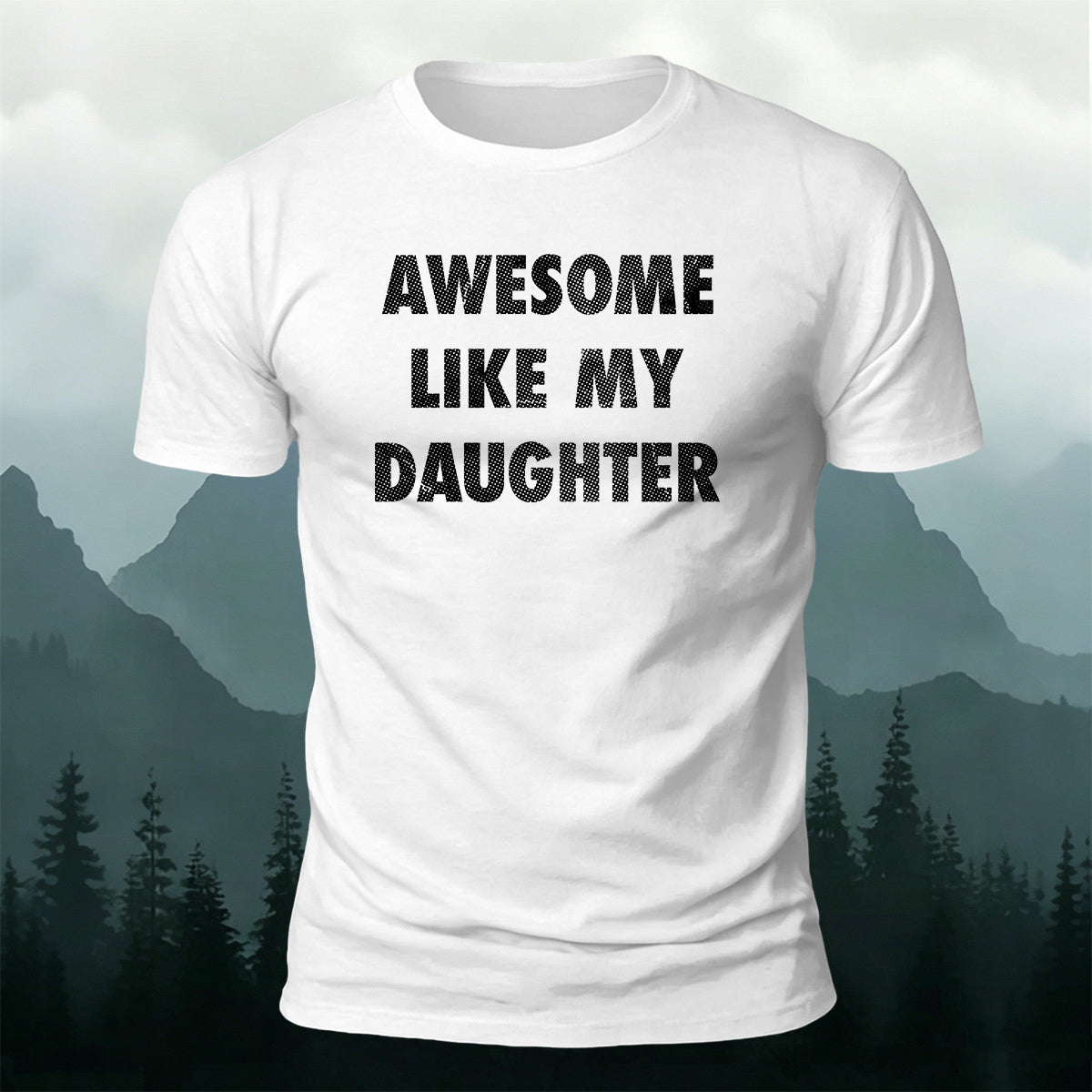 100% Cotton Father Love Text Graphic Casual T-Shirt