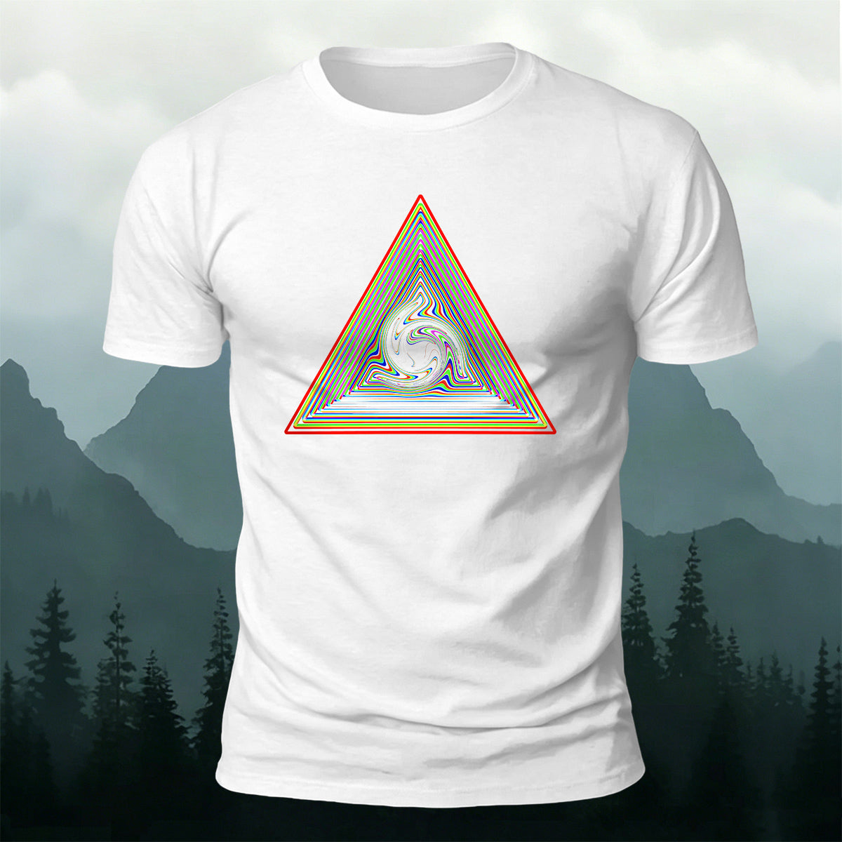 Premium Cotton Artistic Geometric Street Casual Tee