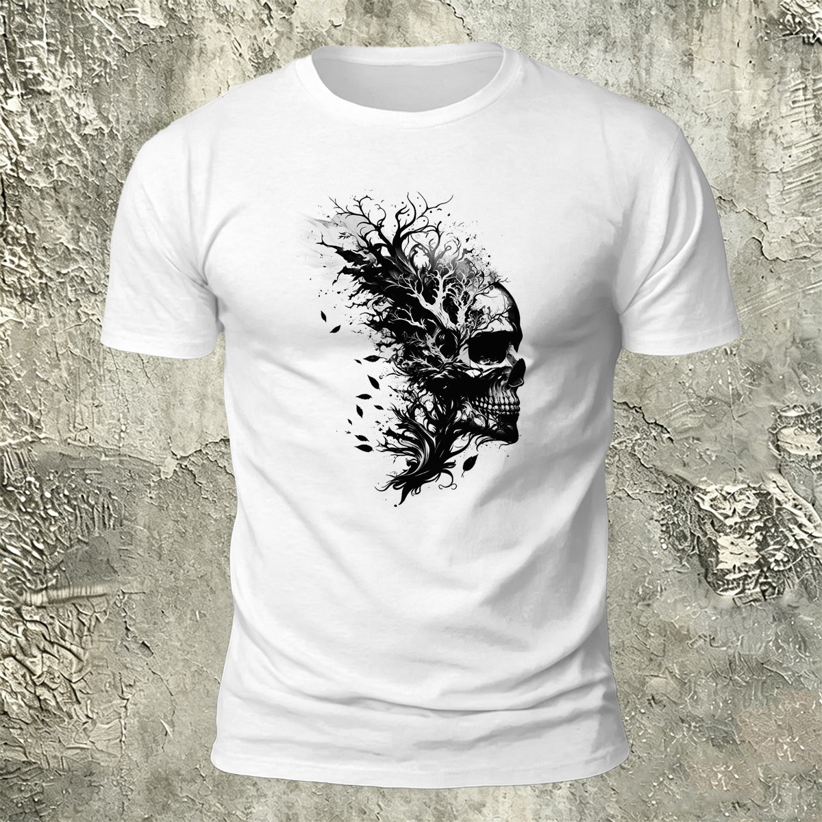 Skull Print Dark Trend 100% Cotton T-Shirt