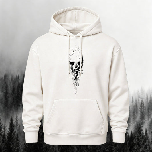 Cotton-Blend Dark Skull Versatile Hoodie