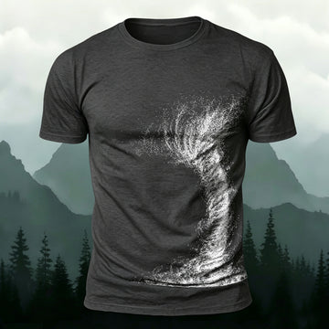 Premium Cotton Particle Tornado Dot Art Printed T-Shirt