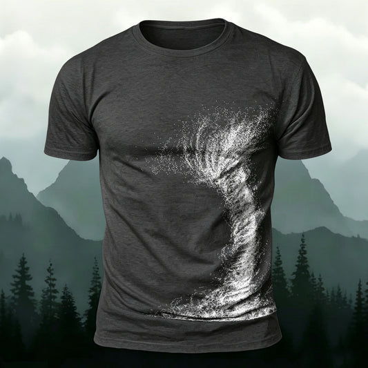 Premium Cotton Particle Tornado Dot Art Printed T-Shirt