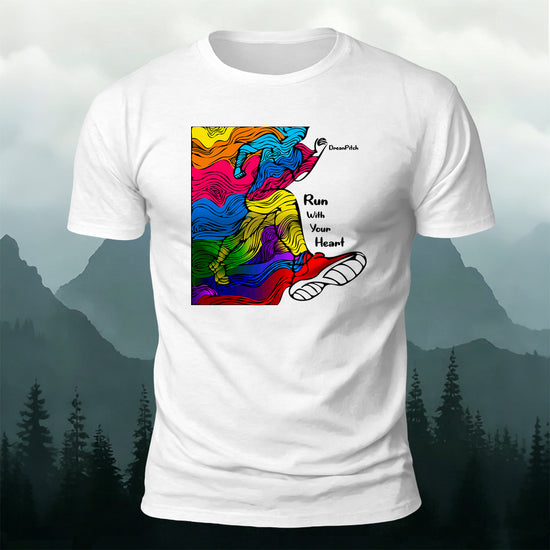 Running Enthusiasts Printed Casual Breathable Tee White