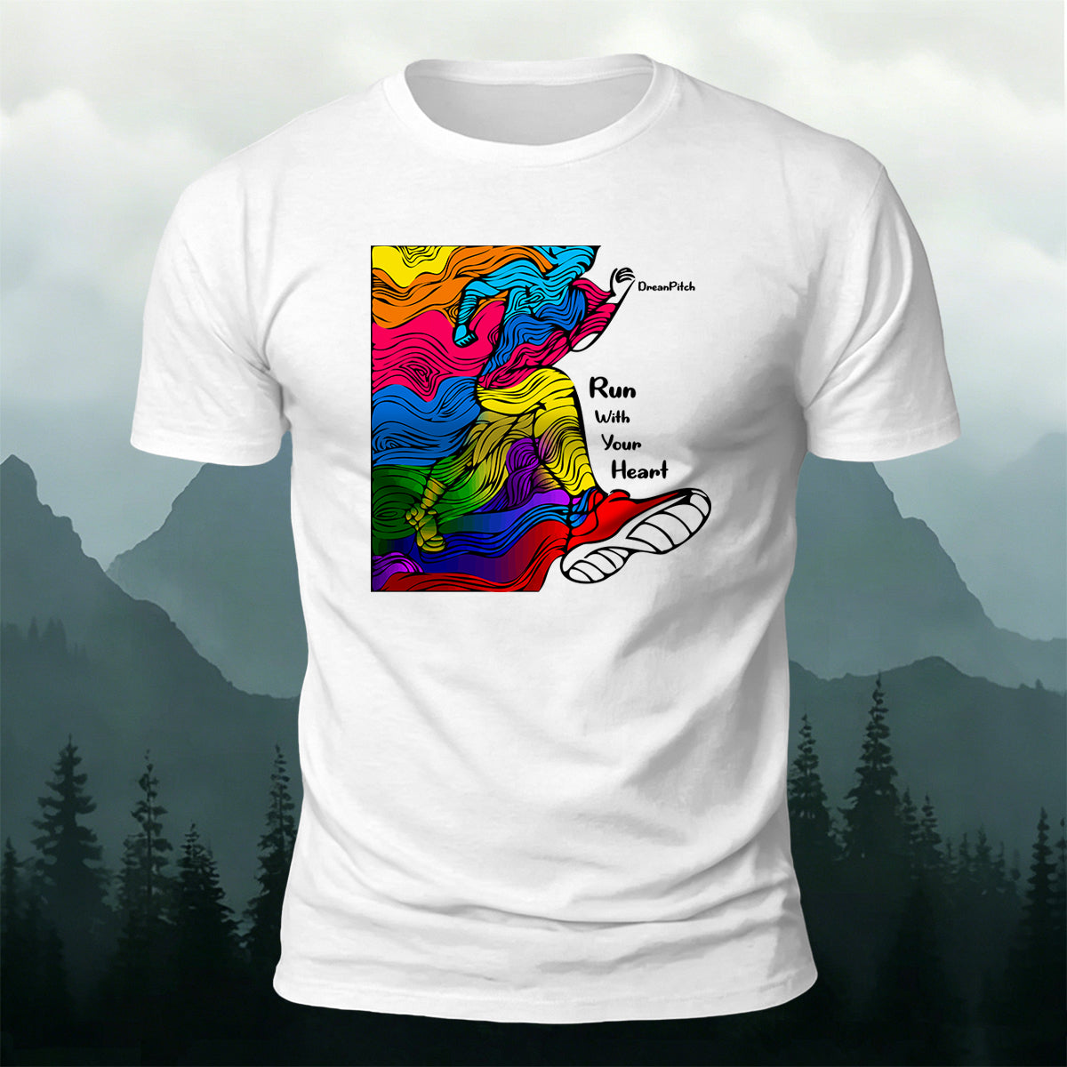 Running Enthusiasts Printed Casual Breathable Tee