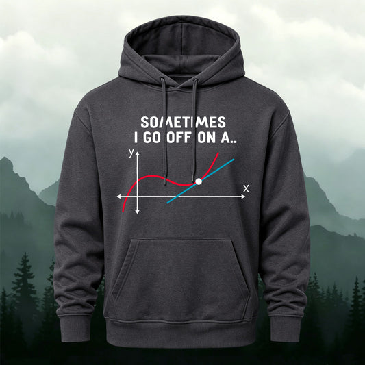 Cotton-Blend Funny Math-Print Versatile Hoodie
