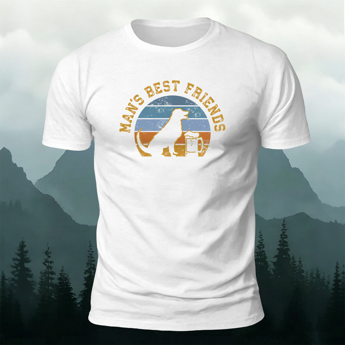 100% Cotton Man’s Best Friend Crew-Neck T-Shirt