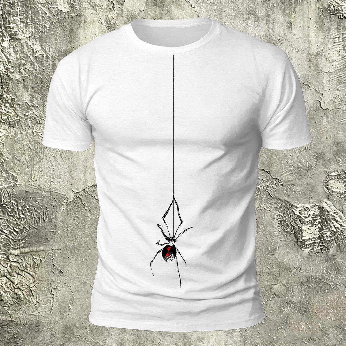 Spider Simple Print Casual 100% Cotton T-Shirt