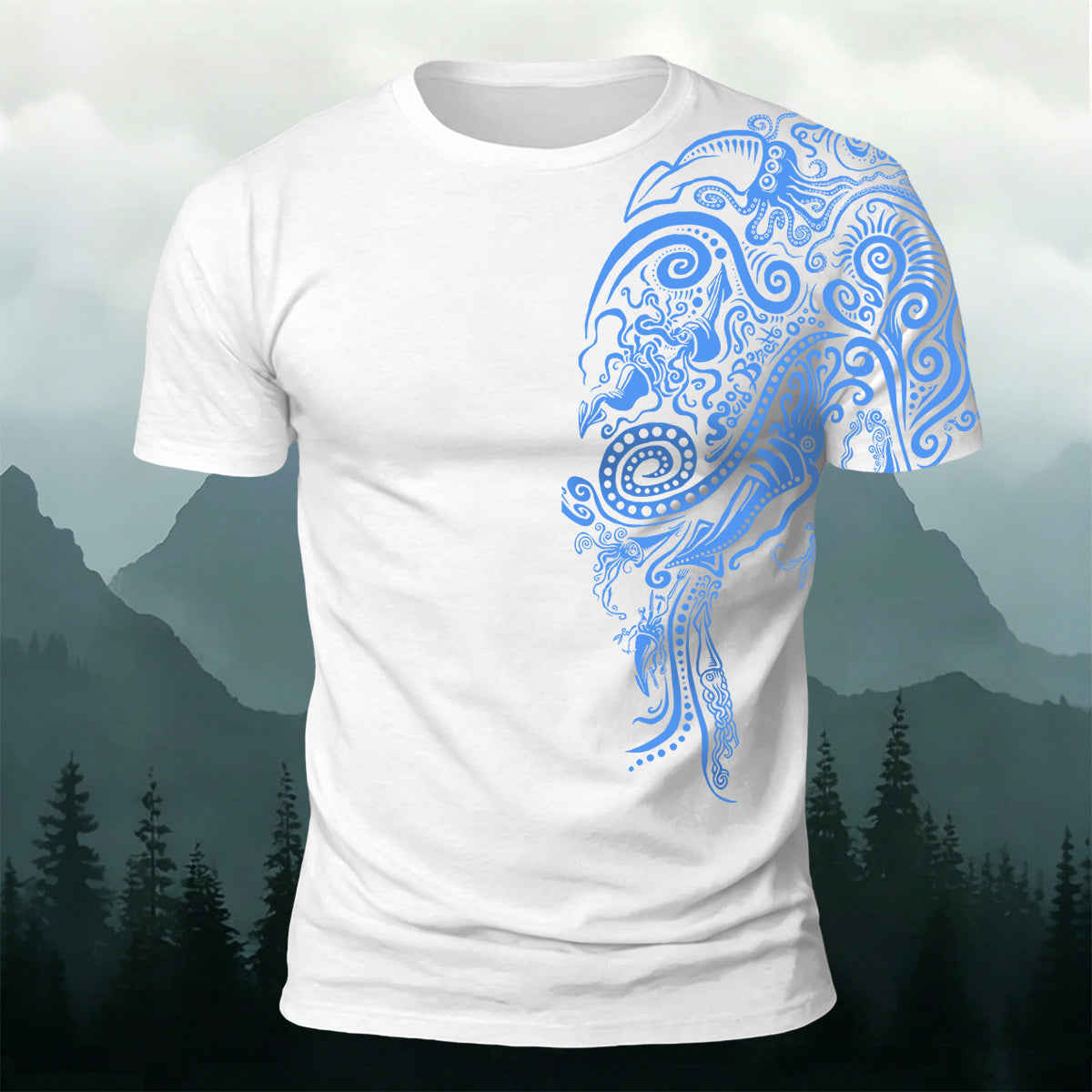 Marine Animal Graphic Fashion Casual T-Shirt