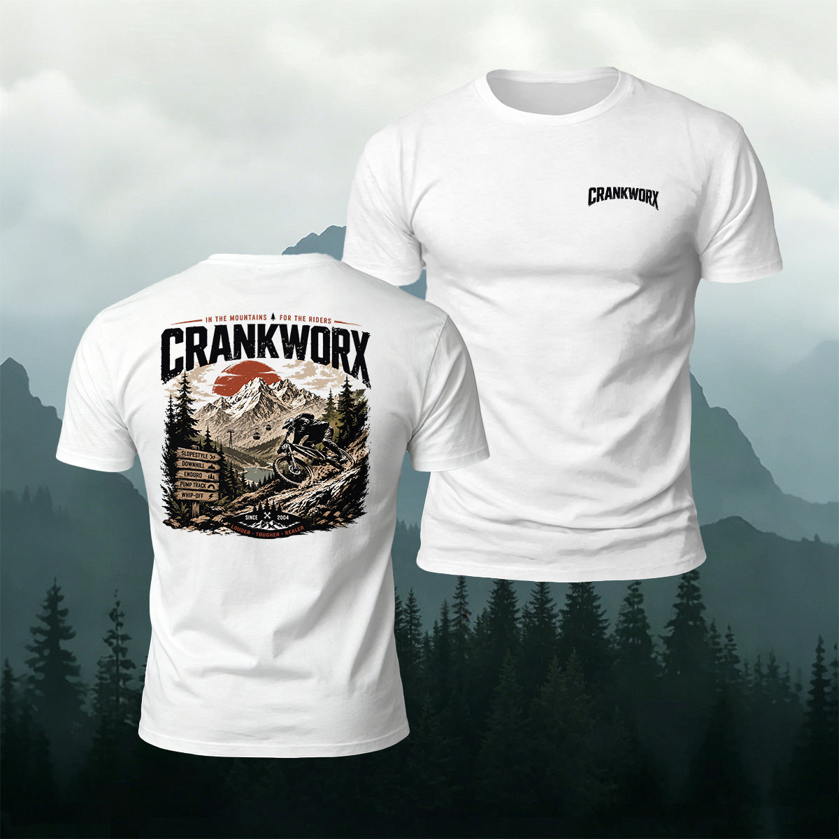 Mountain Cycling Print Trend Breathable T-Shirt
