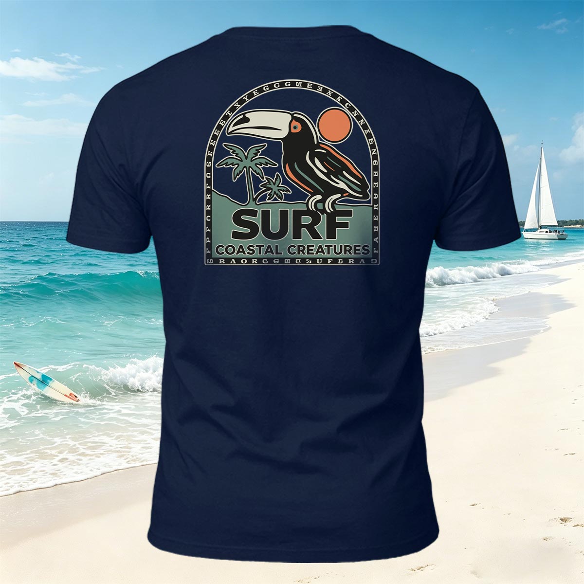 Toucan Tropical Coastal Casual Breathable T-Shirt