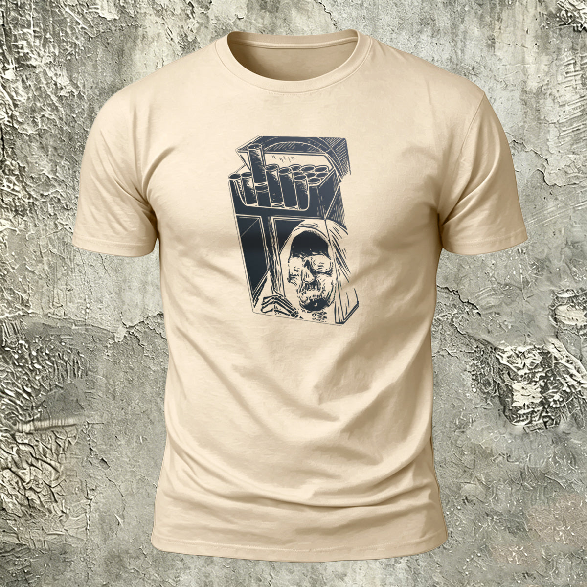 Vintage Cigarette Case Skull Street Fashion T-Shirt