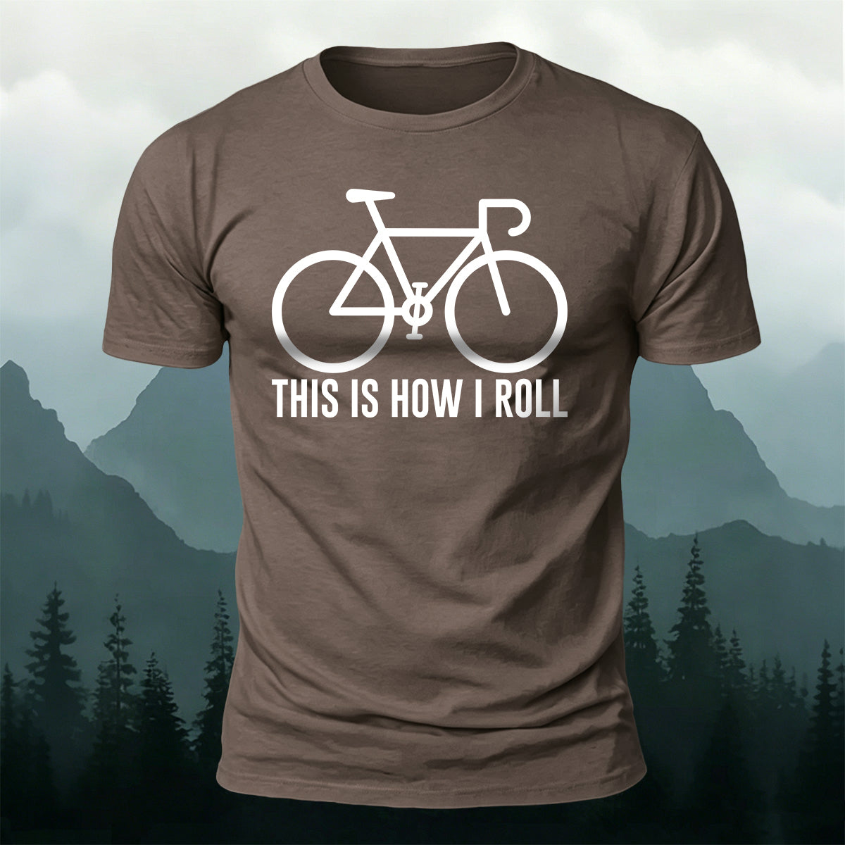 Simple Bicycle Graphic Casual Premium Cotton Tee