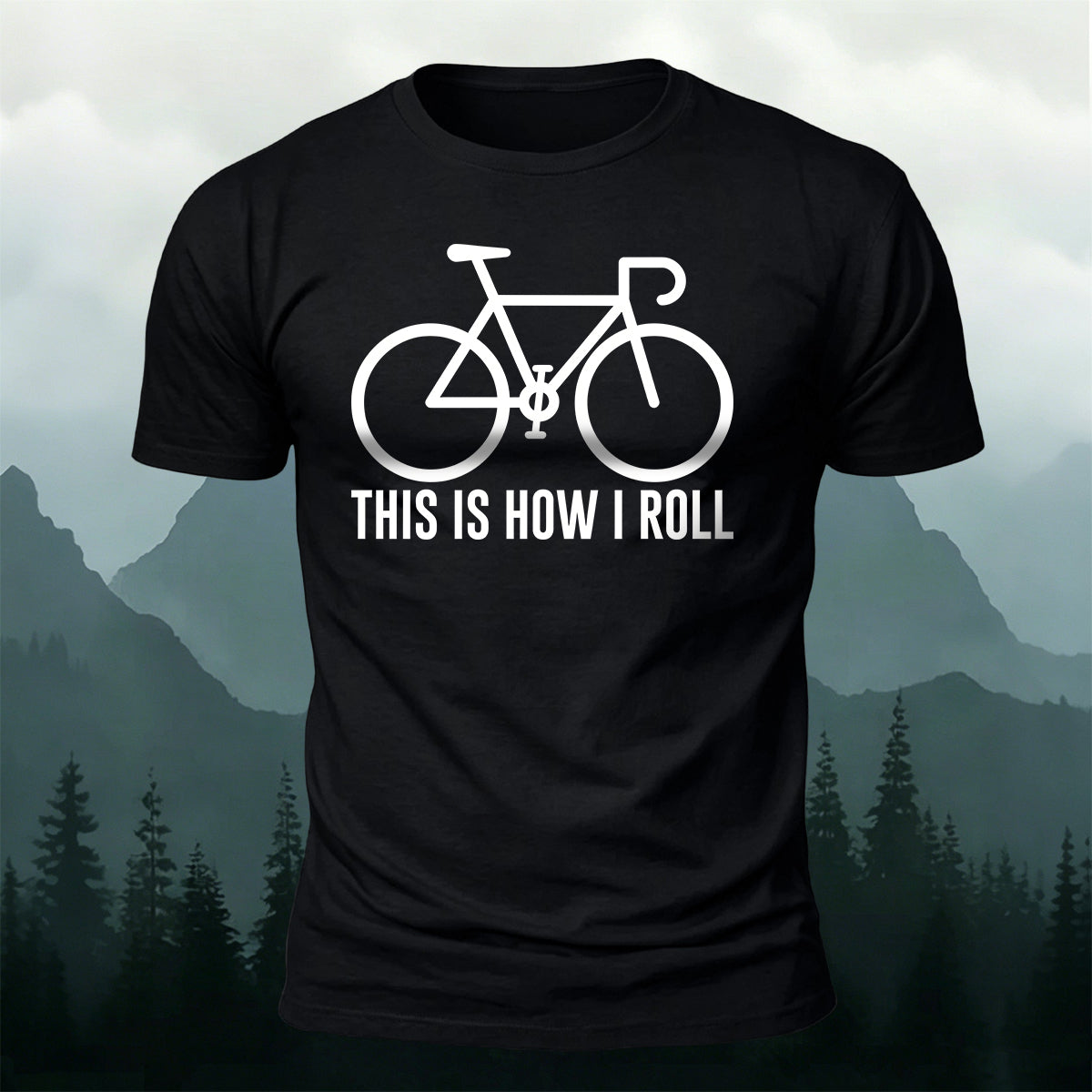 Simple Bicycle Graphic Casual Premium Cotton Tee