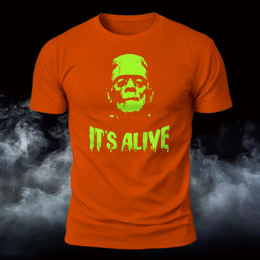 Frankenstein Is Alive Printed Short Sleeve T-Shirt