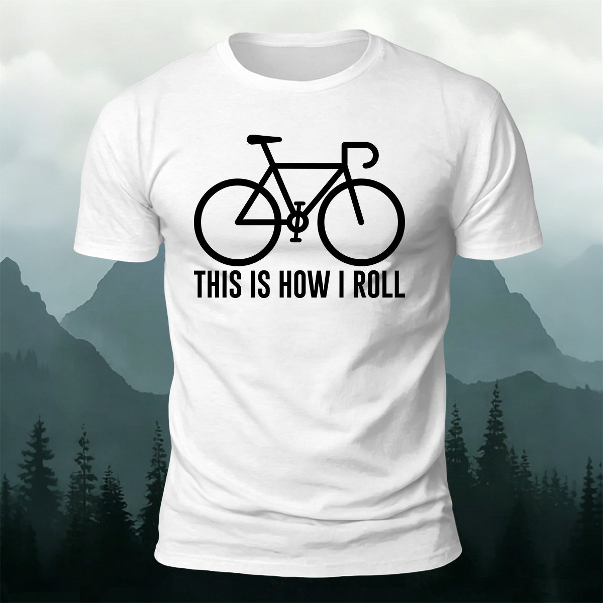 Simple Bicycle Graphic Casual Premium Cotton Tee